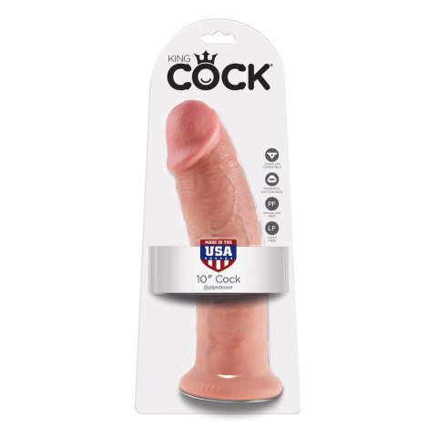 Pipedream King Cock 10 Inch Flesh - model anatomiczny z przyssawką 25,4 cm King Cock