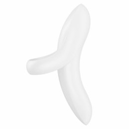 Satisfyer Bold Lover Finger - wibrator palcowy biały, 12 trybow, IPX7 SATISFYER