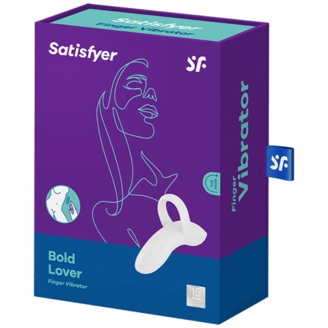 Satisfyer Bold Lover Finger - wibrator palcowy biały, 12 trybow, IPX7 SATISFYER