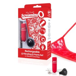 Screaming O Charged Panty Vibe Red - Zdalnie Sterowany System z Majteczkami The Screaming O
