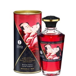 Shunga Aphrodisiac Warming Oil Blazing Cherry 100ml - rozgrzewający olejek masażowy Shunga