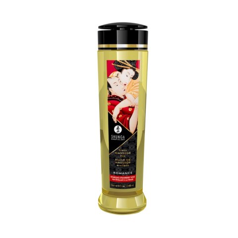 Shunga Massage Oil Romance Strawberries & Champagne 240ml - olejek do masażu Shunga