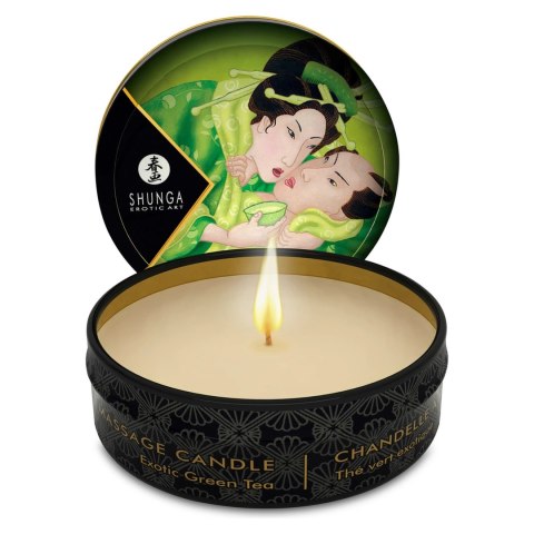 Shunga Zenitude Świeca do masażu Green Tea 30ml - naturalne olejki Shunga