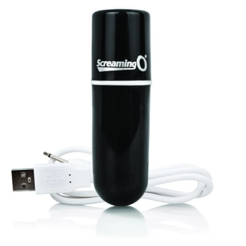The Screaming O Charged Vooom Black - kompaktowy stymulator 10 trybow USB The Screaming O