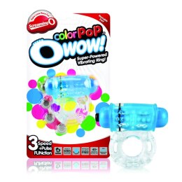 The Screaming O ColorPop Owow Blue pierścień z wibracjami, silikon SEBS The Screaming O