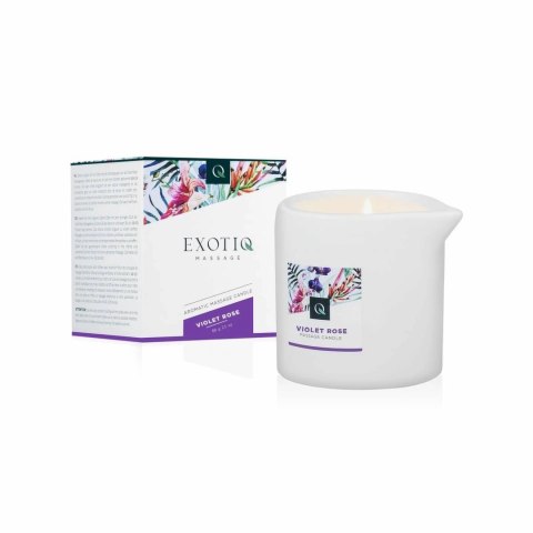 Exotiq Świeca do Masażu Violet Rose 60g - Relaksujący Olejek Zapachowy