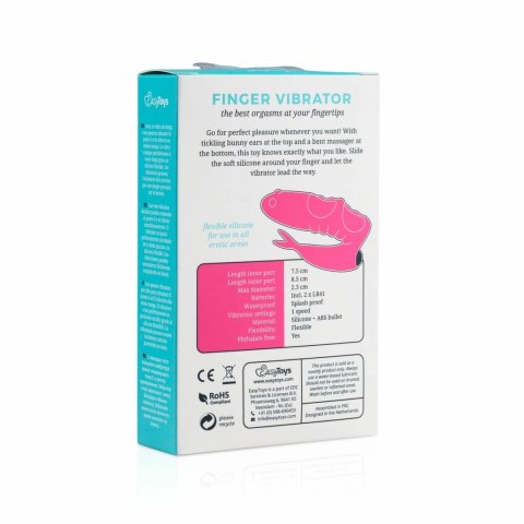 EasyToys Wibrujący Nakładka na Palec Pink - elastyczny silikon