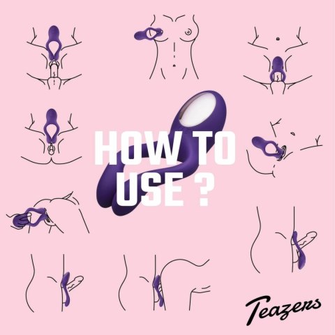 EasyToys Wibrujący Pierścień dla Par USB Anatomiczny Model Black