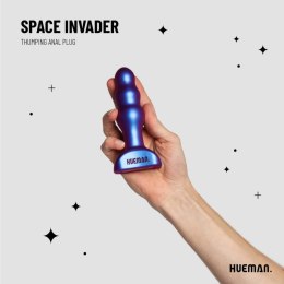 Hueman Space Invader - silikonowy plug analny z funkcją wibracji i ruchu