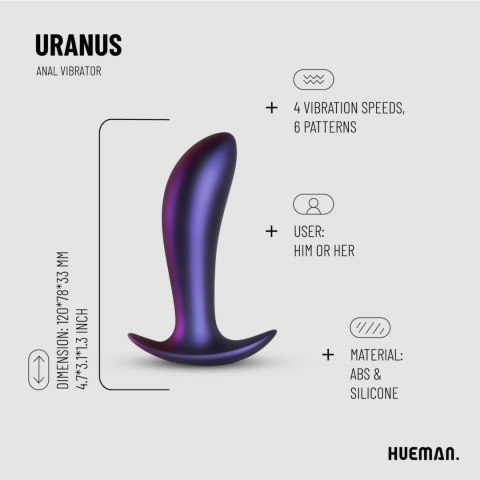 Hueman Uranus Wibrująca Sonda Anatomiczna z Pilotem, 10 Trybow