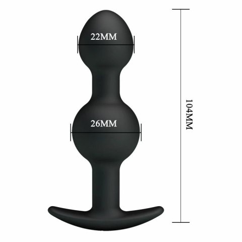 Svakom Weighted Double Plug anatomiczny z obciążeniem, czarny