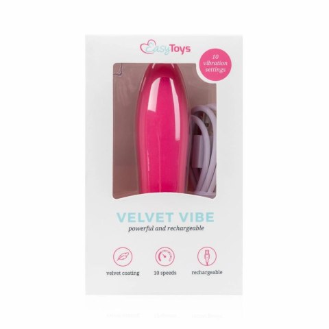 Velvet Vibe Pink mini model z 10 trybami i ładowaniem USB
