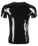 Late X Koszulka Lateksowa Unisex Czarna Klasyczna L Late X