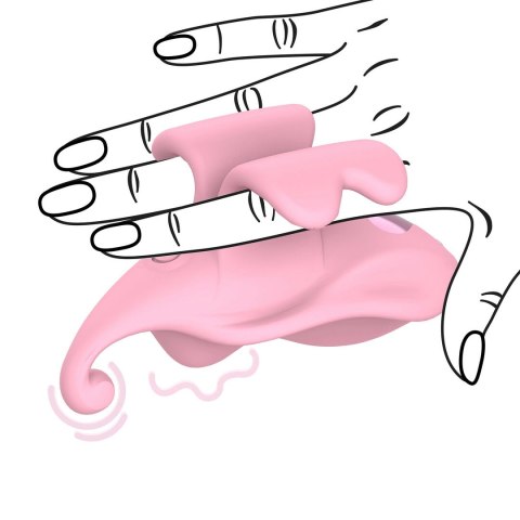 Loveline Dual Finger Vibrator Pink - Kompaktowy model wodoodporny Loveline by Shots