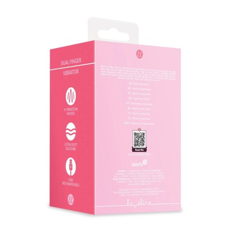 Loveline Dual Finger Vibrator Pink - Kompaktowy model wodoodporny Loveline by Shots