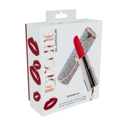 Loveline Sparkle Lipstick Vibrator Iridescent - Stylowy model z 4 nakładkami Loveline by Shots