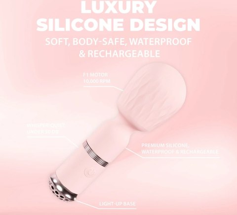Loveline Velour Mini-Wand Rożowy - 10 Trybow, Wodoodporny, USB Loveline by Shots