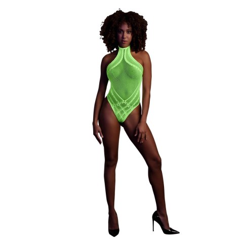 Ouch! Body Neon Halterneck XS/L - Elastyczne, UV Aktywne, Neonowy Roż Ouch! by Shots