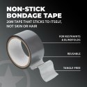 Ouch! Silver Taśma Samoprzylepna PVC 20 m - Nieklejąca, Srebrna Ouch! by Shots