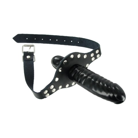 XR Brands Knebel czarny z elementem anatomicznym PVC, regulowany XR Brands