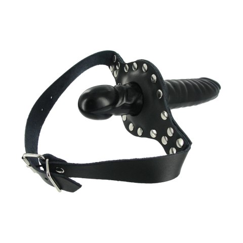 XR Brands Knebel czarny z elementem anatomicznym PVC, regulowany XR Brands