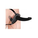 XR Brands Vibrating Double System Harness silikonowy, 10 trybow, czarny XR Brands