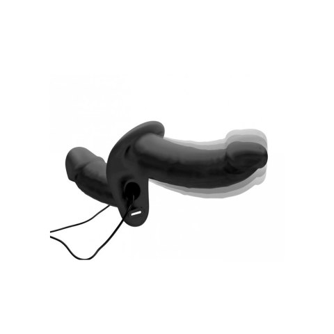 XR Brands Vibrating Double System Harness silikonowy, 10 trybow, czarny XR Brands