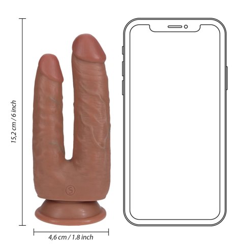 RealRock Double Model 15,2 cm - elastyczna konstrukcja, mocna przyssawka RealRock by Shots