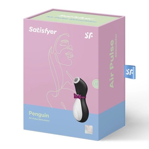 Satisfyer Penguin masażer powietrzny Air Pulse, silikon, USB, czarny Satisfyer