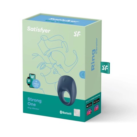 Satisfyer Strong One Ring - wibrujący pierścień silikonowy z aplikacją Satisfyer