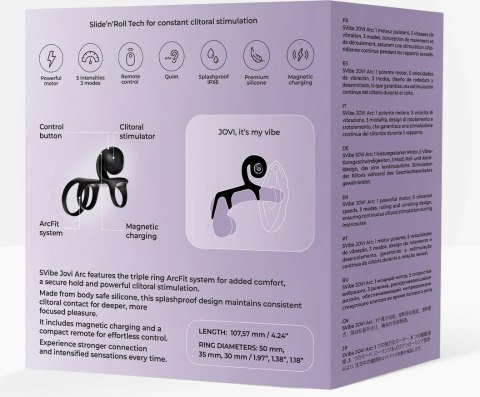 Snail Vibe Jovi Arc Noir Haze - Pierścień z systemem ArcFit, 3 rozmiary Snail Vibe