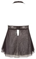 Cottelli CURVES Babydoll czarna 4XL z dekoracyjną kokardką i rozcięciem Cottelli