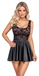 Cottelli Collection Sukienka koronkowa L, czarna, elastyczna mini Cottelli