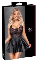 Cottelli Collection Sukienka mini M z koronką i matowym wykończeniem Cottelli