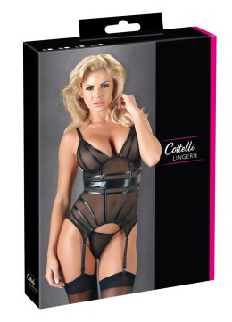 Cottelli Lingerie Siateczkowa Koszulka Czarna S z Regulowanymi Paskami Cottelli