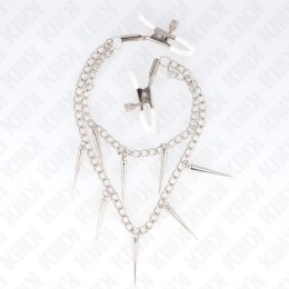 KINK Zaciski na sutki z łańcuszkami 30 cm - metalowe, regulowane KINK