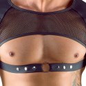 Svenjoyment Top męski z siateczką i paskiem pod biustem czarny L Svenjoyment