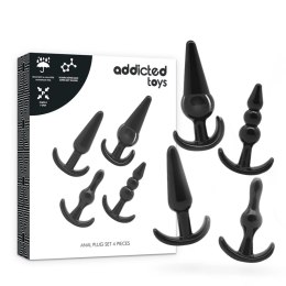Addicted Toys Zestaw 4 anatomicznych korkow analnych, rożne rozmiary ADDICTED