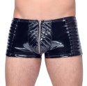 Black Level Bokserki Męskie Winylowe Zamek Biker M Czarny Black Level