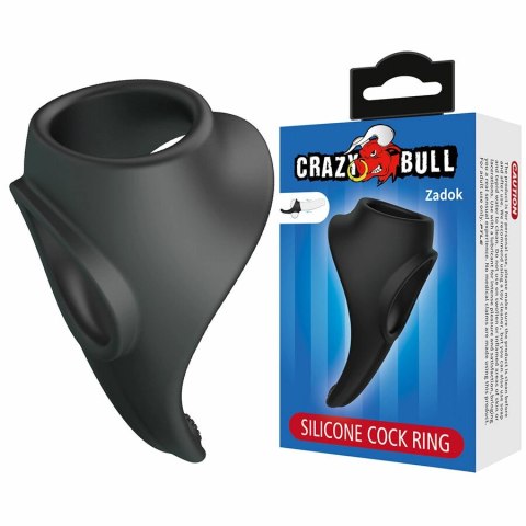CRAZY BULL Zadok ergonomiczny pierścień silikonowy z rozciągaczem czarny CRAZY BULL