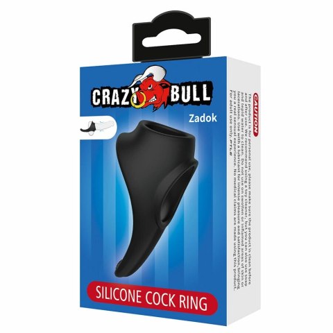 CRAZY BULL Zadok ergonomiczny pierścień silikonowy z rozciągaczem czarny CRAZY BULL