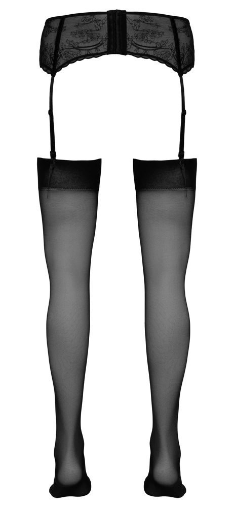Cottelli Legwear Klasyczne Pończochy 20 den Czarne Gładkie do Pasa Cottelli