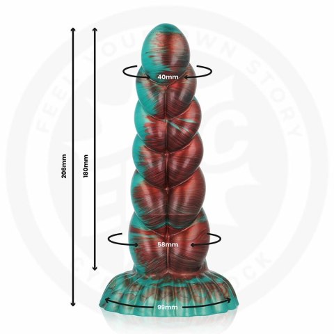 EPIC Zirion Aridfire - silikonowy model anatomiczny, ognista kolorystyka, 206 mm EPIC