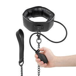 Fetish Submissive Bondage Nadmuchiwana obroża z łańcuchem, regulowana FETISH SUBMISSIVE EXTREME