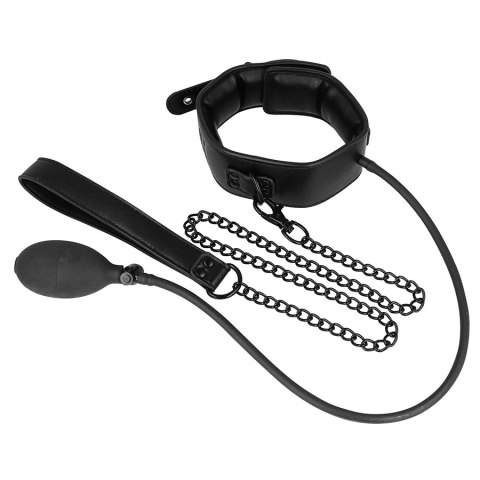 Fetish Submissive Bondage Nadmuchiwana obroża z łańcuchem, regulowana FETISH SUBMISSIVE EXTREME