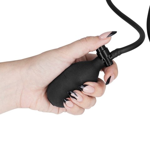 Fetish Submissive Bondage Nadmuchiwana obroża z łańcuchem, regulowana FETISH SUBMISSIVE EXTREME