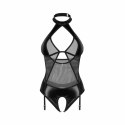 Obsessive Dominna body z wycięciami, czarne, z chokerem, L/XL Obsessive