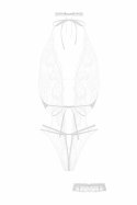 Passion Body Renee White - Koronkowy Body z Kwiatowym Wzorem, Biel S/M Christine