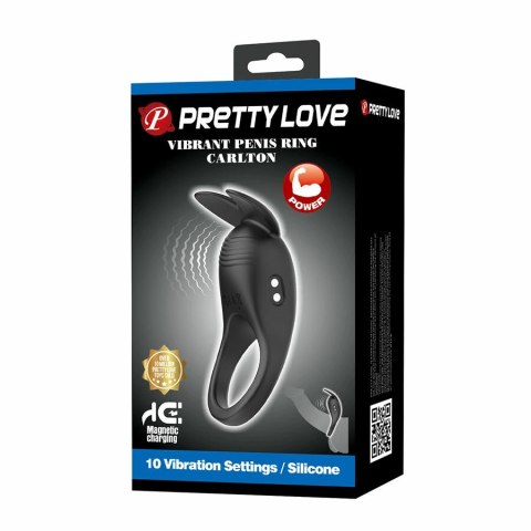 Pretty Love Carlton - Pierścień wibracyjny z motywem kroliczka, 10 trybow PRETTY LOVE