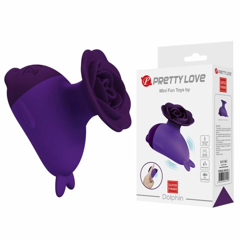 Pretty Love Dolphin Mini - wibrujący masażer z klipsem, fioletowy PRETTY LOVE